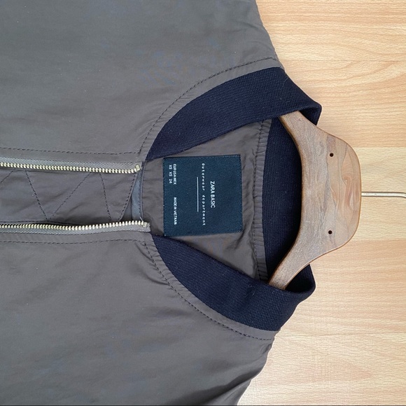Zara Kaki Bomber Jacket - Picture 3 of 4